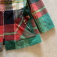画像4: 【Ladies or S】70s Sears ウール ライダースジャケット 赤緑チェック■ビンテージ オールド レトロ アメリカ古着 シアーズ レディース (4)
