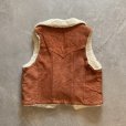 画像5: 【S/M】80s 裏ボア スエードレザーベスト ブラウン 茶系■ビンテージ オールド レトロ アメリカ古着 レディース ウエスタン (5)