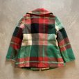 画像10: 【Ladies or S】70s Sears ウール ライダースジャケット 赤緑チェック■ビンテージ オールド レトロ アメリカ古着 シアーズ レディース (10)