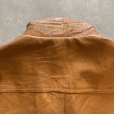 画像7: 【M】70s-80s UNKNOWN ジップアップ レザージャケット ブラウン 茶系■ビンテージ オールド レトロ アメリカ古着 革ジャン ハーフ丈 (7)