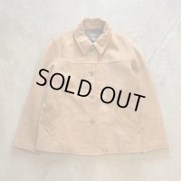 【M/L相当】Eddie Bauer レザージャケット ハーフコート ブラウン 茶系■ビンテージ オールド レトロ アメリカ古着 革ジャン ディアスキン