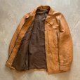 画像5: 【M】70s-80s UNKNOWN ジップアップ レザージャケット ブラウン 茶系■ビンテージ オールド レトロ アメリカ古着 革ジャン ハーフ丈 (5)