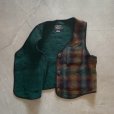 画像4: 【Ladies】USA製 Woolrich ウールベスト 緑×茶系チェック オンブレ■ビンテージ オールド アメリカ古着 90s ウールリッチ レディース (4)