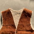 画像2: 【S/M】70s UNKNOWN 裏ボア スエードレザーベスト ブラウン 茶系■ビンテージ オールド レトロ アメリカ古着 メキシコ製 ウエスタン (2)
