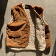 画像4: 【L/XL】70s USA製 WEST WIND 裏ボアベスト ブラウン 茶系■ビンテージ オールド レトロ アメリカ古着 ウエスタン コットン (4)