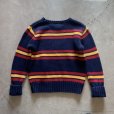 画像6: 【Kids】Polo Ralph Lauren コットンニット セーター 紺ボーダー■ビンテージ オールド アメリカ古着 キッズ 子供服 ポロラルフローレン (6)