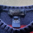画像4: 【Kids】Polo Ralph Lauren コットンニット セーター 紺ボーダー■ビンテージ オールド アメリカ古着 キッズ 子供服 ポロラルフローレン (4)