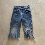 【7 Kids】90s USA製 Levi's 550 リメイク デニムパンツ ブルー 青■ビンテージ オールド アメリカ古着 リーバイス キッズ 子供服