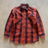 【L/XL】ST JOHN'S BAY 長袖ヘビーネルシャツ 紺赤チェック■ビンテージ オールド レトロ アメリカ古着 90s-2000s