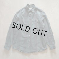 【M/L】Eddie Bauer 長袖ヘビーネルシャツ 緑黒チェック■ビンテージ オールド レトロ アメリカ古着 90s-2000s エディーバウアー