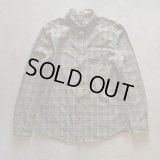 【L/XL】FILSON 長袖シャツ ブルー×ブラウンチェック■アメリカ古着 フィルソン オンブレ シャドー ライトネルシャツ