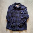 画像5: 【L/XL】FIELDN' FOREST 長袖ヘビーネルシャツ 紺黒ブロックチェック■ビンテージ オールド レトロ アメリカ古着 90s-2000s (5)
