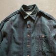 画像2: 【M/L】Eddie Bauer 長袖ヘビーネルシャツ 緑黒チェック■ビンテージ オールド レトロ アメリカ古着 90s-2000s エディーバウアー (2)