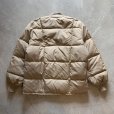 画像9: 【L】80s-90s WALLS ナイロン キルティング ダウンジャケット ベージュ■ビンテージ オールド アメリカ古着 MA-1タイプ 首リブ (9)