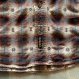 画像4: 【M/L】Woolrich 長袖ネルシャツ ベージュチェック×総柄■ビンテージ オールド レトロ アメリカ古着 ウールリッチ 90s-2000s (4)