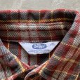 画像3: 【M/L】70s-80s USA製 Mr.Leggs 長袖ヘビーネルシャツ えんじ色チェック■ビンテージ オールド レトロ アメリカ古着 (3)