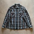 画像1: 【3XL】90s Five Brother 長袖ヘビーネルシャツ 緑チェック■ビンテージ オールド アメリカ古着 USA製 ファイブブラザー ビッグサイズ (1)