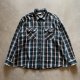 【3XL】90s Five Brother 長袖ヘビーネルシャツ 緑チェック■ビンテージ オールド アメリカ古着 USA製 ファイブブラザー ビッグサイズ
