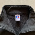 画像3: 【L】90s USA製 Russell Athletic ハーフジップ スウェット ブラック 黒無地■ビンテージ オールド アメリカ古着 トレーナー ラッセル (3)