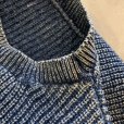 画像8: 【S/M or Ladies】UNKNOWN インディゴ コットンニット セーター 青無地■ビンテージ オールド アメリカ古着 90s レディース 短丈 (8)