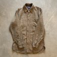 画像7: 【M/L】70s USA製 PENDLETON 長袖ウールシャツ ベージュチェック■ビンテージ オールド レトロ アメリカ古着 ペンドルトン ラウンド (7)