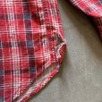 画像6: 【S】ボロ 50s PENNEY'S 長袖プリントネルシャツ 赤チェック■ビンテージ オールド レトロ アメリカ古着 ぺニーズ プリネル ライトネル (6)