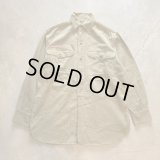 【L/XL】40s BSA ボーイスカウト マチ付き チェンジボタン 長袖シャツ カーキ■ビンテージ オールド アメリカ古着 ビッグサイズ