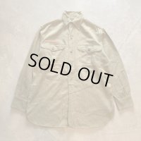 【L/XL】40s BSA ボーイスカウト マチ付き チェンジボタン 長袖シャツ カーキ■ビンテージ オールド アメリカ古着 ビッグサイズ
