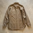 画像8: 【M/L】70s USA製 PENDLETON 長袖ウールシャツ ベージュチェック■ビンテージ オールド レトロ アメリカ古着 ペンドルトン ラウンド (8)
