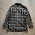 画像8: 【M】60s USA製 PENDLETON ボックス 長袖ウールシャツ チェック■ビンテージ アメリカ古着 ペンドルトン ボートシャツ オープンカラー (8)