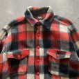 画像2: 【XL】50s Woolrich マチ付き 長袖ウールシャツジャケット 赤チェック■ビンテージ オールド レトロ アメリカ古着 ウールリッチ (2)