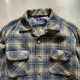 画像2: 【M】60s USA製 PENDLETON ボックス 長袖ウールシャツ チェック■ビンテージ アメリカ古着 ペンドルトン ボートシャツ オープンカラー (2)