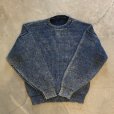 画像4: 【S/M or Ladies】UNKNOWN インディゴ コットンニット セーター 青無地■ビンテージ オールド アメリカ古着 90s レディース 短丈 (4)