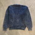 画像9: 【S/M or Ladies】UNKNOWN インディゴ コットンニット セーター 青無地■ビンテージ オールド アメリカ古着 90s レディース 短丈 (9)
