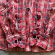 画像9: 【S】ボロ 50s PENNEY'S 長袖プリントネルシャツ 赤チェック■ビンテージ オールド レトロ アメリカ古着 ぺニーズ プリネル ライトネル (9)