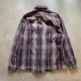 画像8: 【L/XL】90s Five Brother 長袖ヘビーネルシャツ 紫×グレーチェック■ビンテージ オールド アメリカ古着 USA製 ファイブブラザー (8)