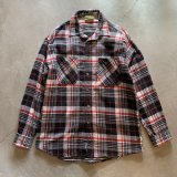 【XL】90s BIGMAC/ST JOHN'S BAY 長袖ヘビーネルシャツ 白黒赤チェック■ビンテージ オールド レトロ アメリカ古着 ビッグマック