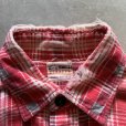 画像3: 【S】ボロ 50s PENNEY'S 長袖プリントネルシャツ 赤チェック■ビンテージ オールド レトロ アメリカ古着 ぺニーズ プリネル ライトネル (3)