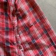 画像4: 【S】ボロ 50s PENNEY'S 長袖プリントネルシャツ 赤チェック■ビンテージ オールド レトロ アメリカ古着 ぺニーズ プリネル ライトネル (4)