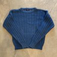 画像5: 【M/L】BOSTON CLIPPER ラミー×コットンニット セーター 青無地■ビンテージ オールド アメリカ古着 90s ブルー 短丈 (5)