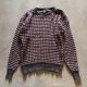 【M/L】USA製 boat house row ローゲージ コットンニット セーター 紫ミックス■ビンテージ オールド アメリカ古着 90s