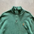 画像2: 【M/L】Polo Ralph Lauren ハーフジップ コットンニット セーター 緑■ビンテージ オールド アメリカ古着 ポロラルフローレン (2)