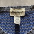 画像3: 【XL】Eddie Bauer コットンニット セーター ブルー×グレー ボーダー■ビンテージ オールド アメリカ古着 90s-2000s エディーバウアー (3)