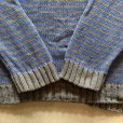画像6: 【XL】Eddie Bauer コットンニット セーター ブルー×グレー ボーダー■ビンテージ オールド アメリカ古着 90s-2000s エディーバウアー (6)