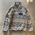 画像1: 【M/L】patagonia スナップT プルオーバー シンチラフリース 総柄■アメリカ古着 パタゴニア (1)