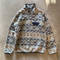 【M/L】patagonia スナップT プルオーバー シンチラフリース 総柄■アメリカ古着 パタゴニア