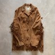 画像5: 【L】70s USA製 Pioneer Wear フリンジ スエードレザージャケット ブラウン 茶■ビンテージ レトロ アメリカ古着 革ジャン ウエスタン (5)