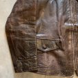 画像5: 【S/M】50s WINDWARD ホースハイド レザージャケット 茶■ビンテージ レトロ アメリカ古着 40s 馬 革ジャン スポジャケ (5)