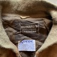 画像4: 【S】70s HOWARD'S スエードレザージャケット ブラウン 茶■ビンテージ レトロ アメリカ古着 60s ジップアップ 革ジャン MA-1 (4)
