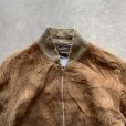 画像2: 【S】70s HOWARD'S スエードレザージャケット ブラウン 茶■ビンテージ レトロ アメリカ古着 60s ジップアップ 革ジャン MA-1 (2)